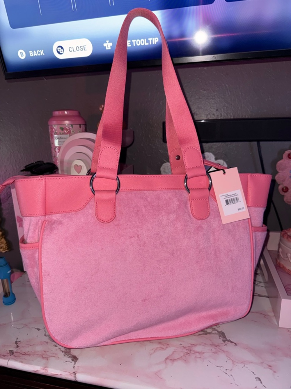 Juicy Couture Juicy Girls Rule Tote in Cherry Blossom - Picture 9 of 15